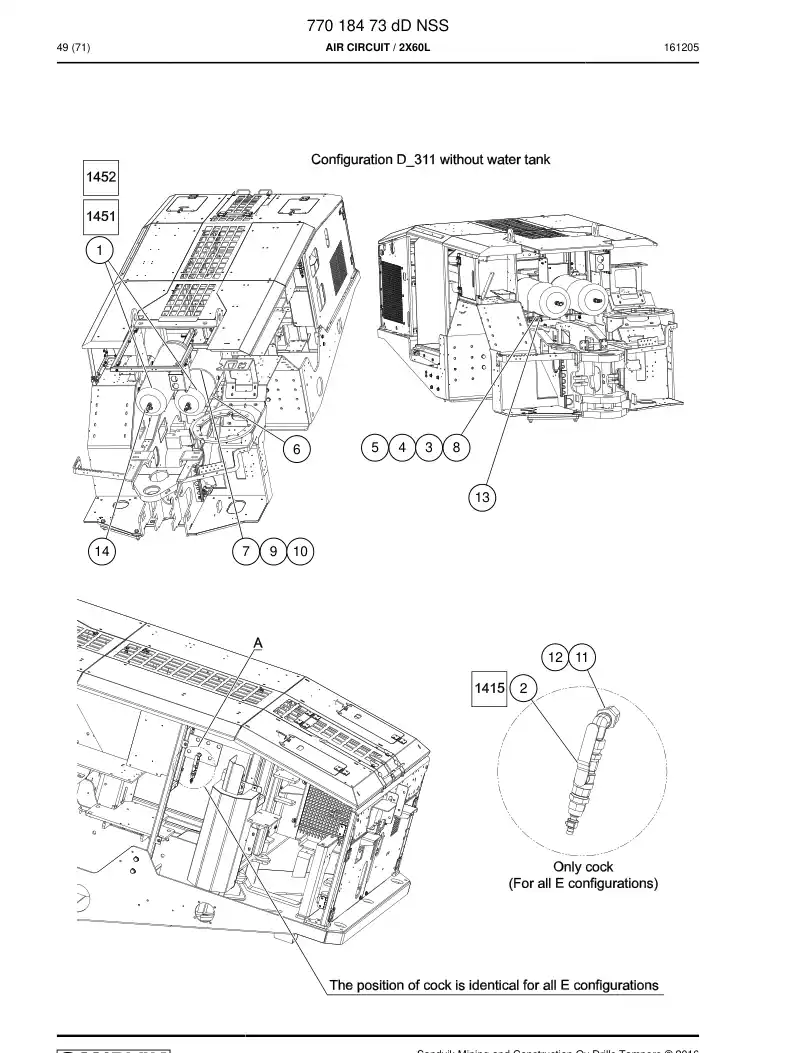 77018473d 770 184 73d AIR CIRCUIT - Sandvik Technical Drawing