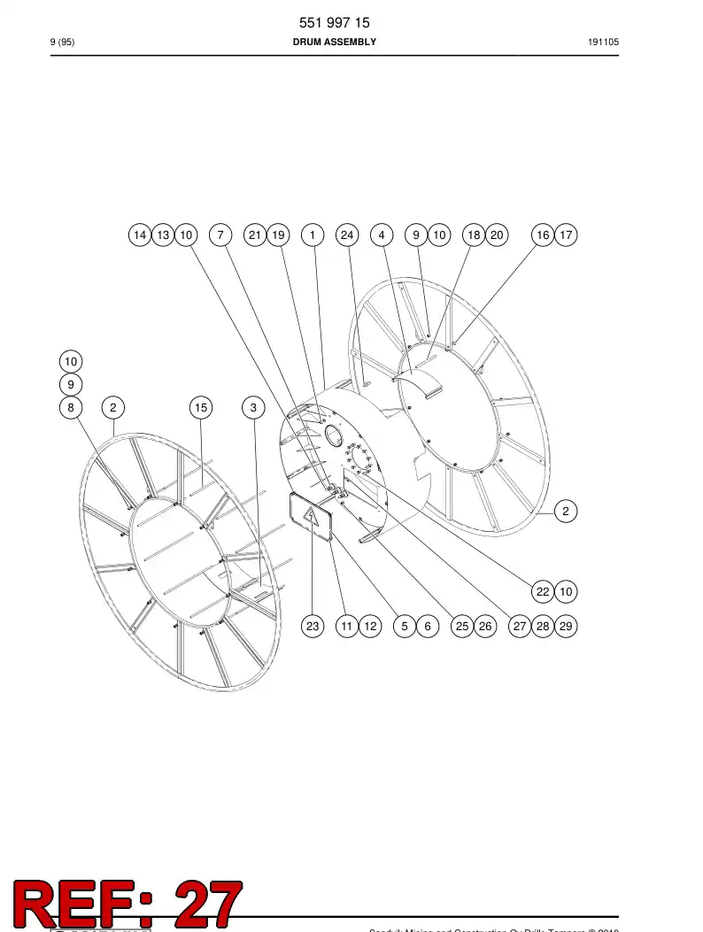 77018648 770 186 48 Washer, Plain - Sandvik Technical Drawing