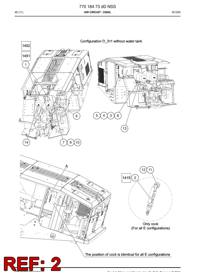 77018914 770 189 14 Cock - Sandvik Technical Drawing