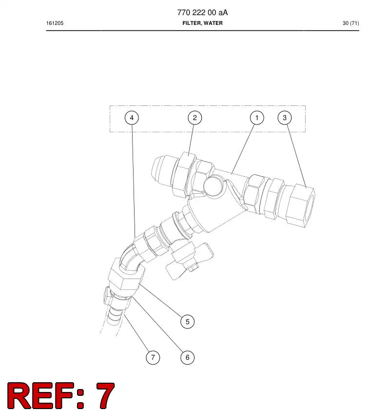 77018917a 770 189 17a Flushing pipes - Sandvik Technical Drawing