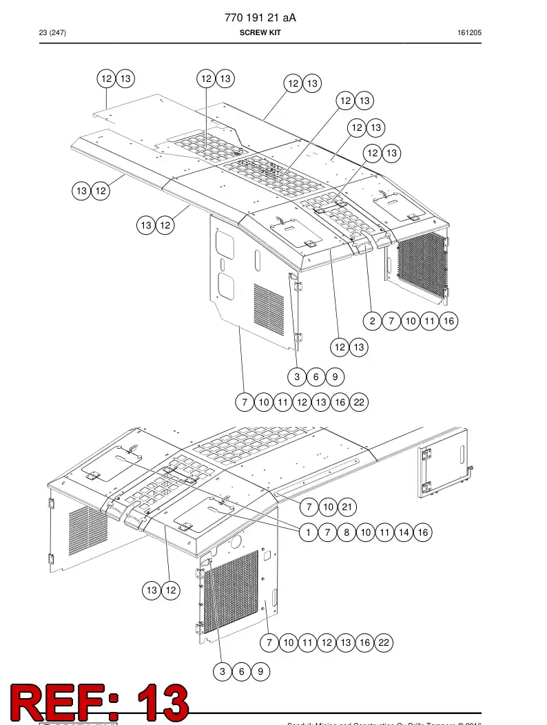77019132 770 191 32 Fastener - Sandvik Technical Drawing