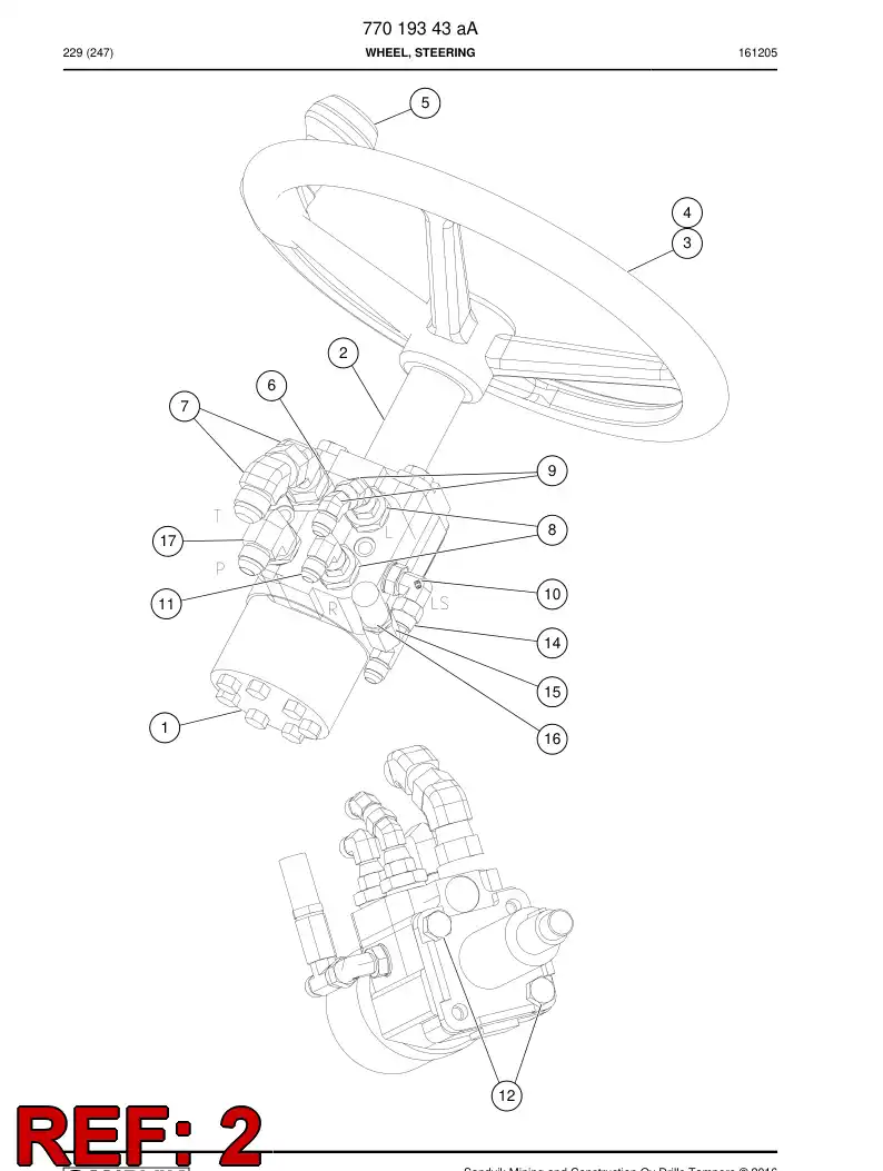 77019251a 770 192 51a Shaft, Steering - Sandvik Technical Drawing