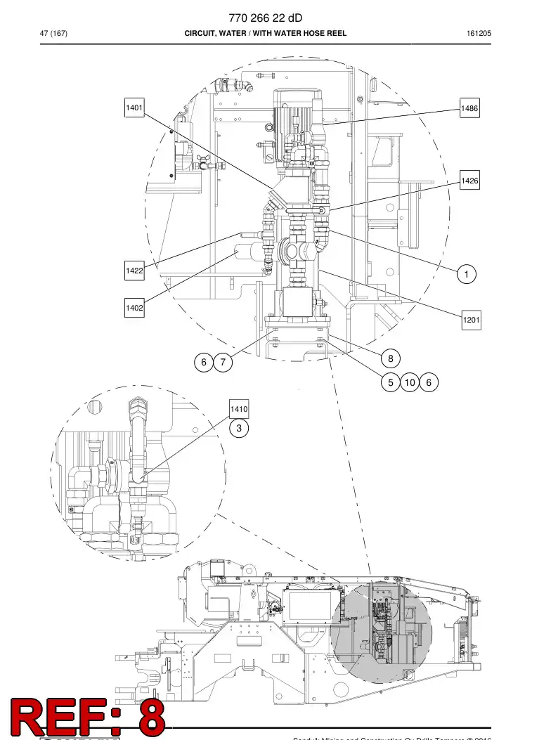 77019423 770 194 23 Support - Sandvik Technical Drawing
