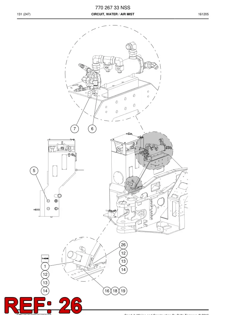 77019519 770 195 19 Support - Sandvik Technical Drawing