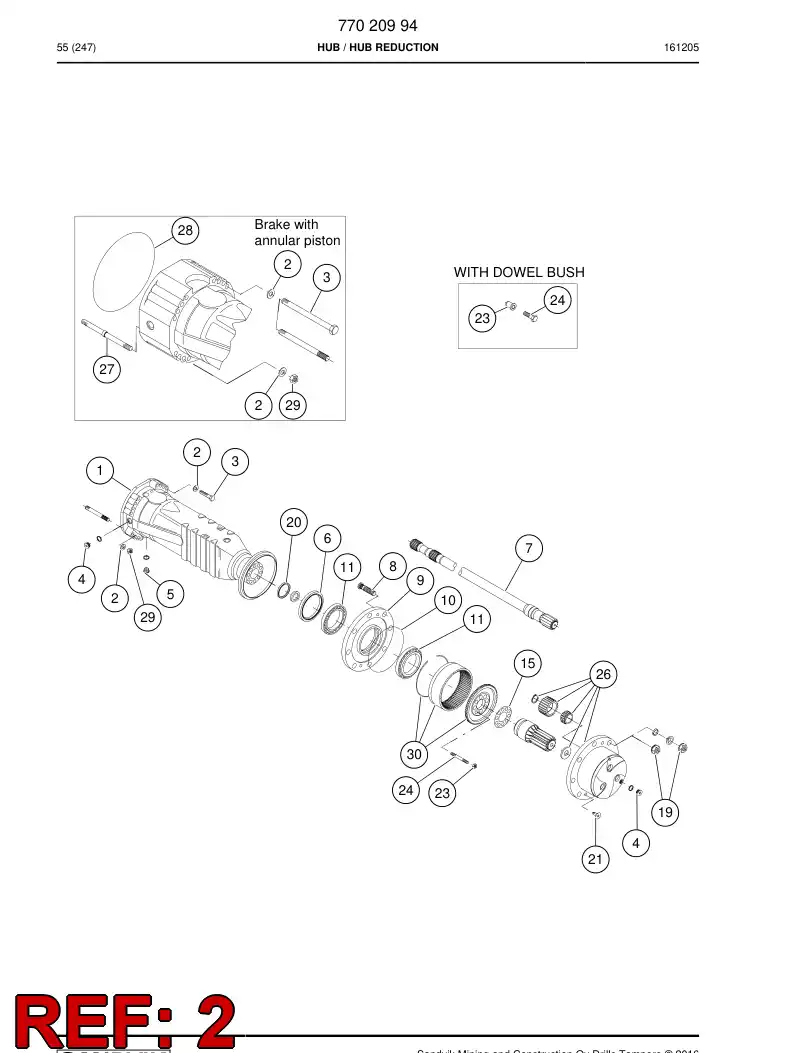 77020996 770 209 96 Washer - Sandvik Technical Drawing