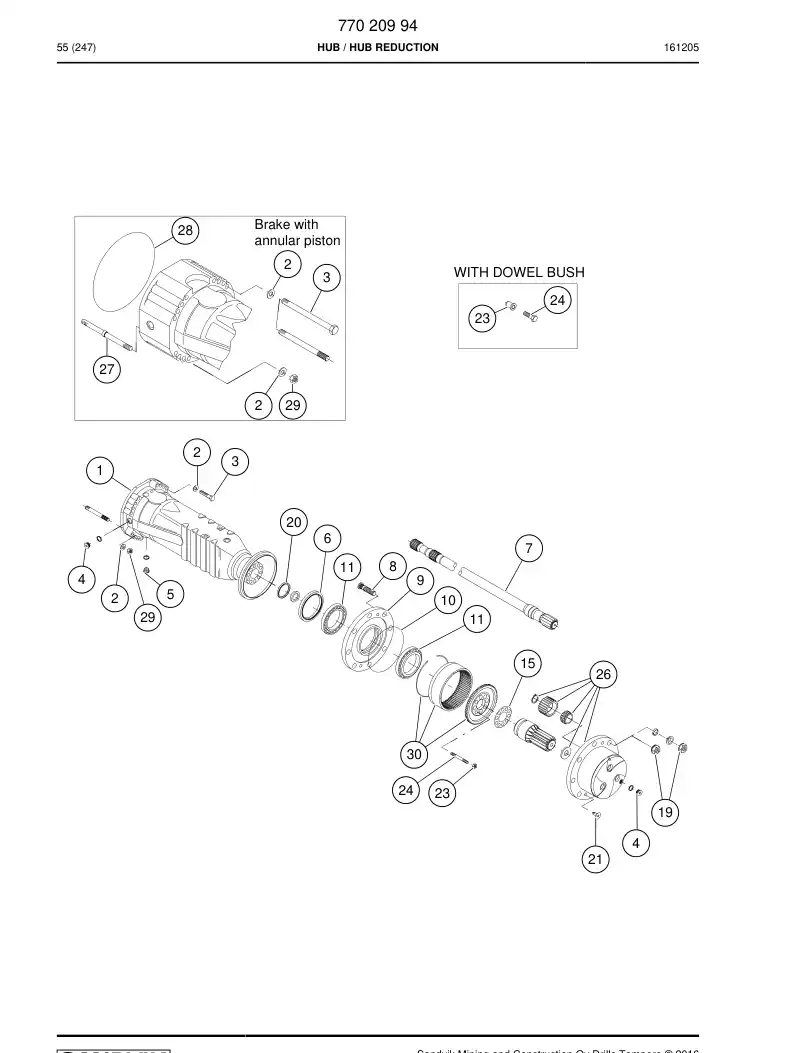 77020997 770 209 97 Screw - Sandvik Technical Drawing