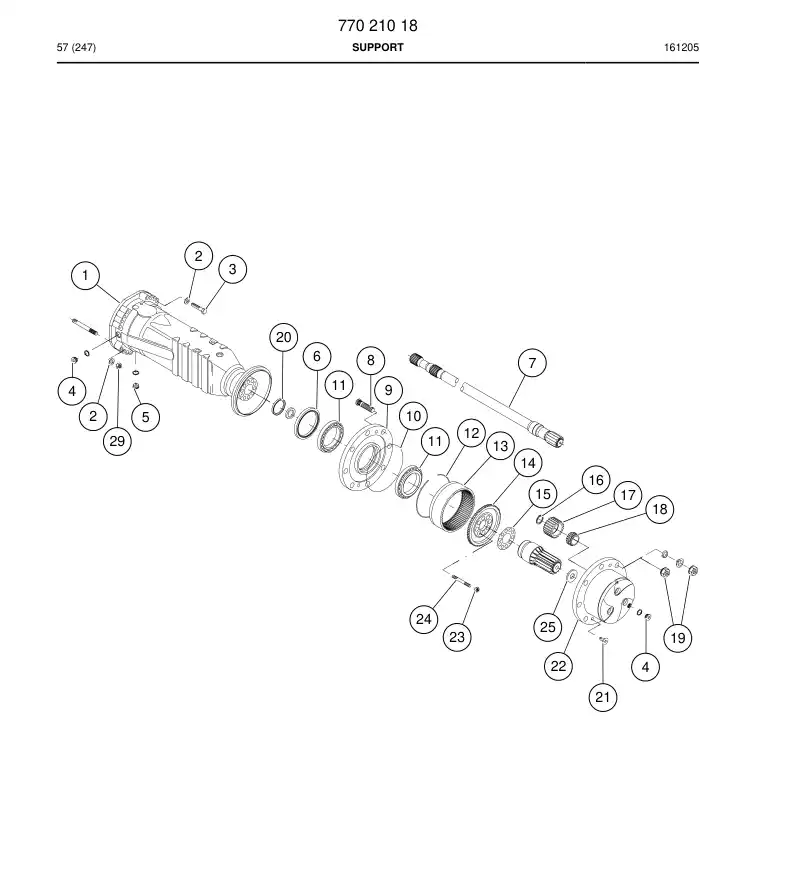 77021017 770 210 17 Washer - Sandvik Technical Drawing