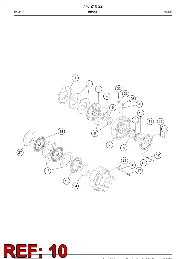 77021032 770 210 32 PISTON - Sandvik Technical Drawing