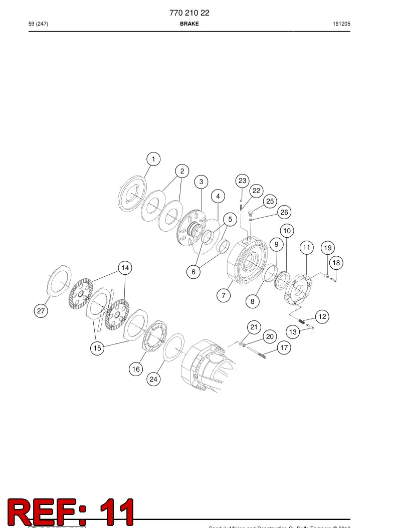 77021033 770 210 33 Disc - Sandvik Technical Drawing