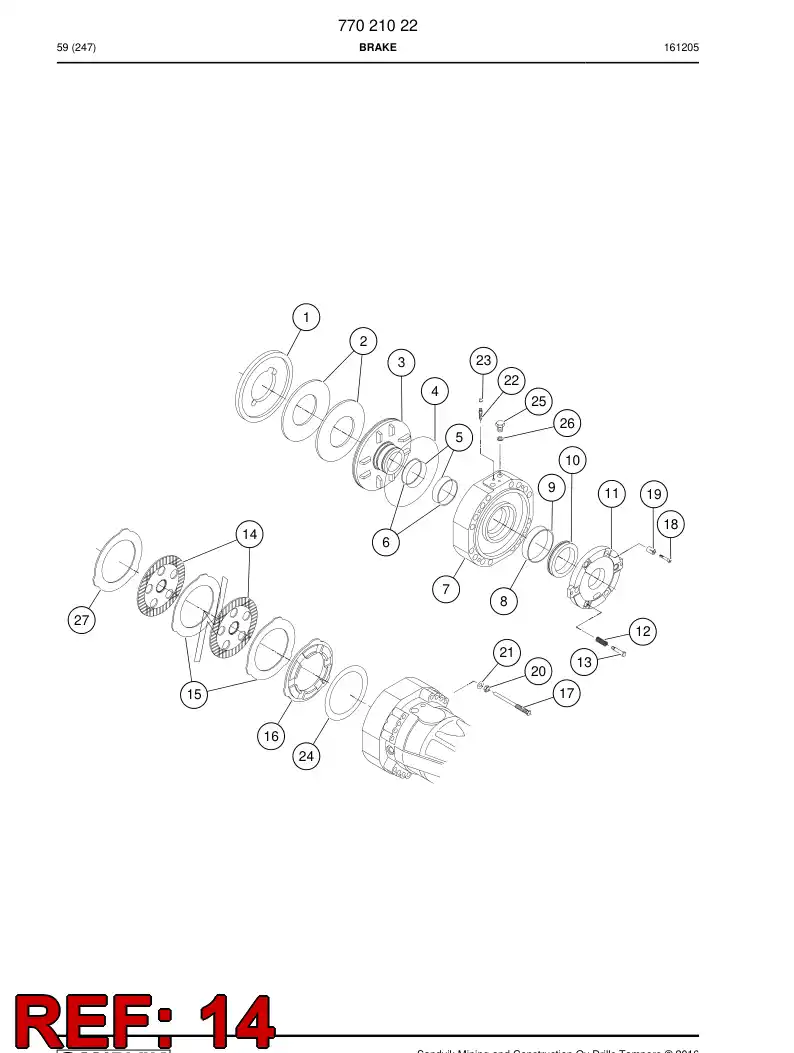 77021036 770 210 36 Disc - Sandvik Technical Drawing