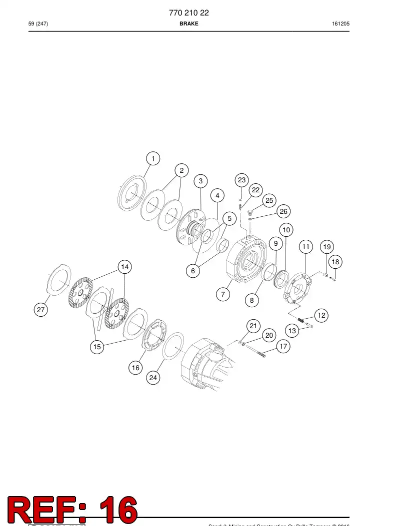 77021038 770 210 38 Spacer - Sandvik Technical Drawing