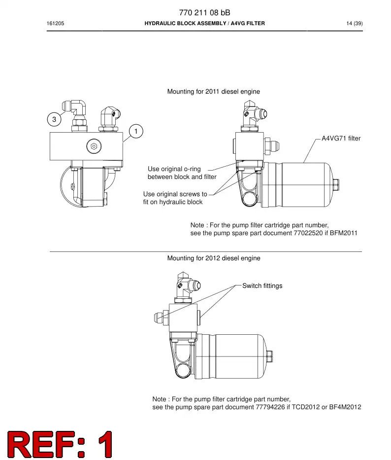 77021107a 770 211 07a Block, Valve - Sandvik Technical Drawing
