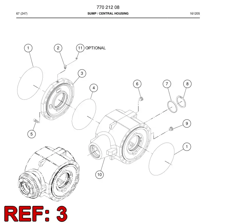 77021209 770 212 09 Cover, Intermediate - Sandvik Technical Drawing