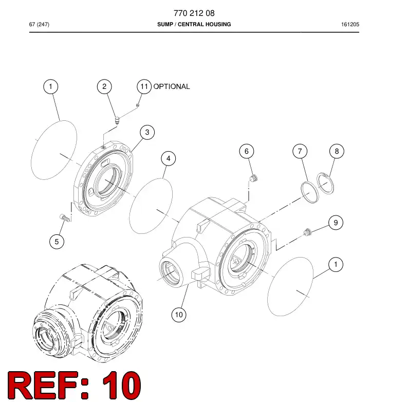 77021213 770 212 13 Sump - Sandvik Technical Drawing