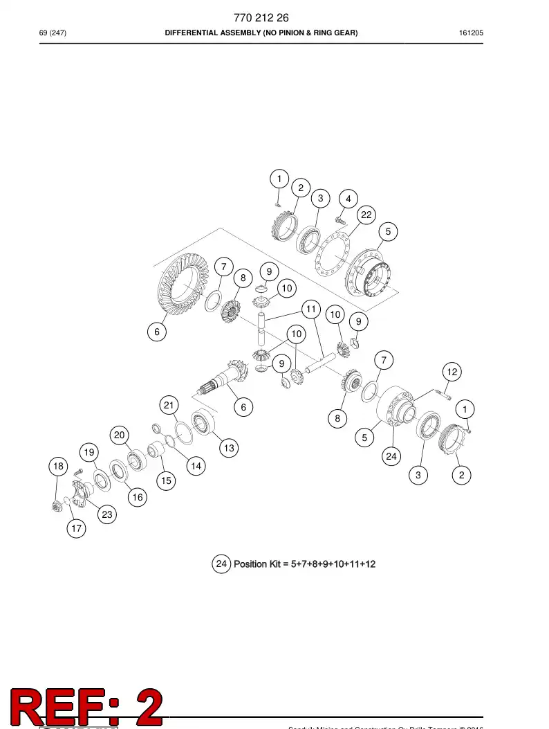 77021215 770 212 15 Nut - Sandvik Technical Drawing