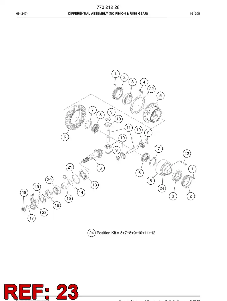 77021244 770 212 44 Flange - Sandvik Technical Drawing