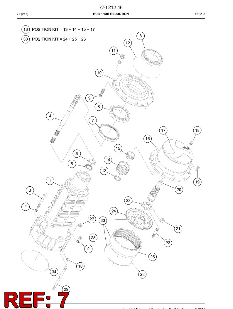 77021261 770 212 61 Seal - Sandvik Technical Drawing