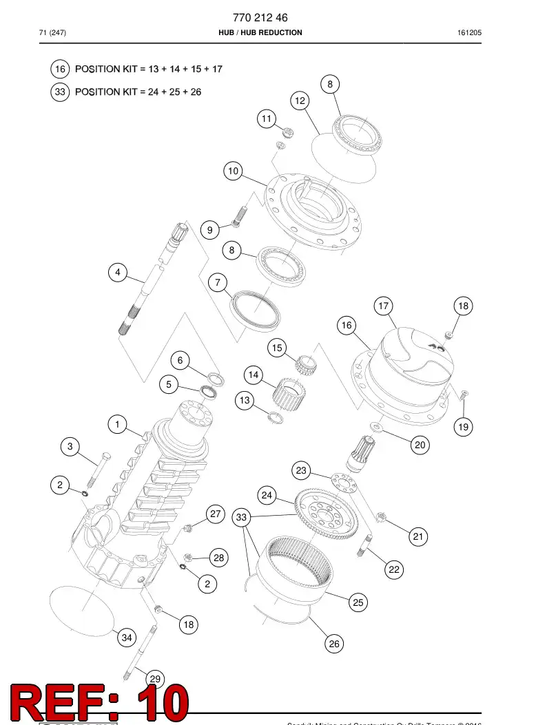 77021263 770 212 63 Hub - Sandvik Technical Drawing