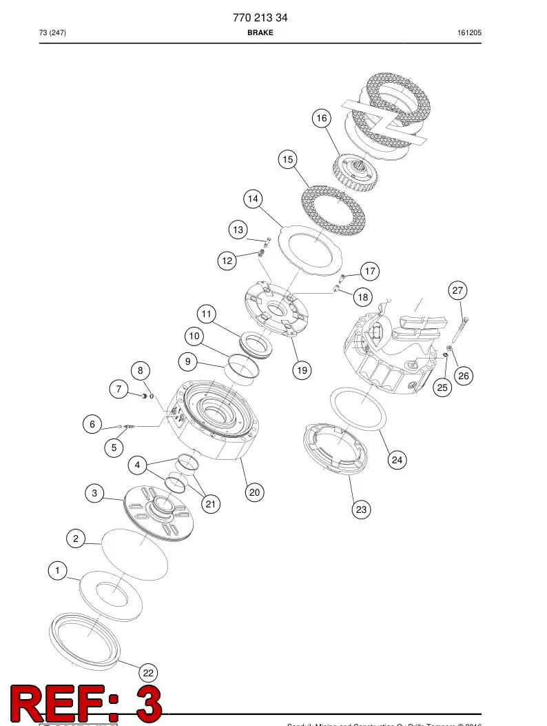 77021336 770 213 36 PISTON - Sandvik Technical Drawing