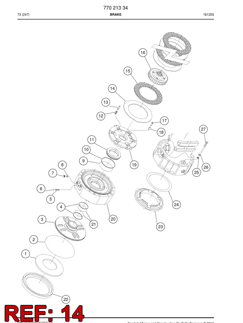 77021340 770 213 40 Disc - Sandvik Technical Drawing