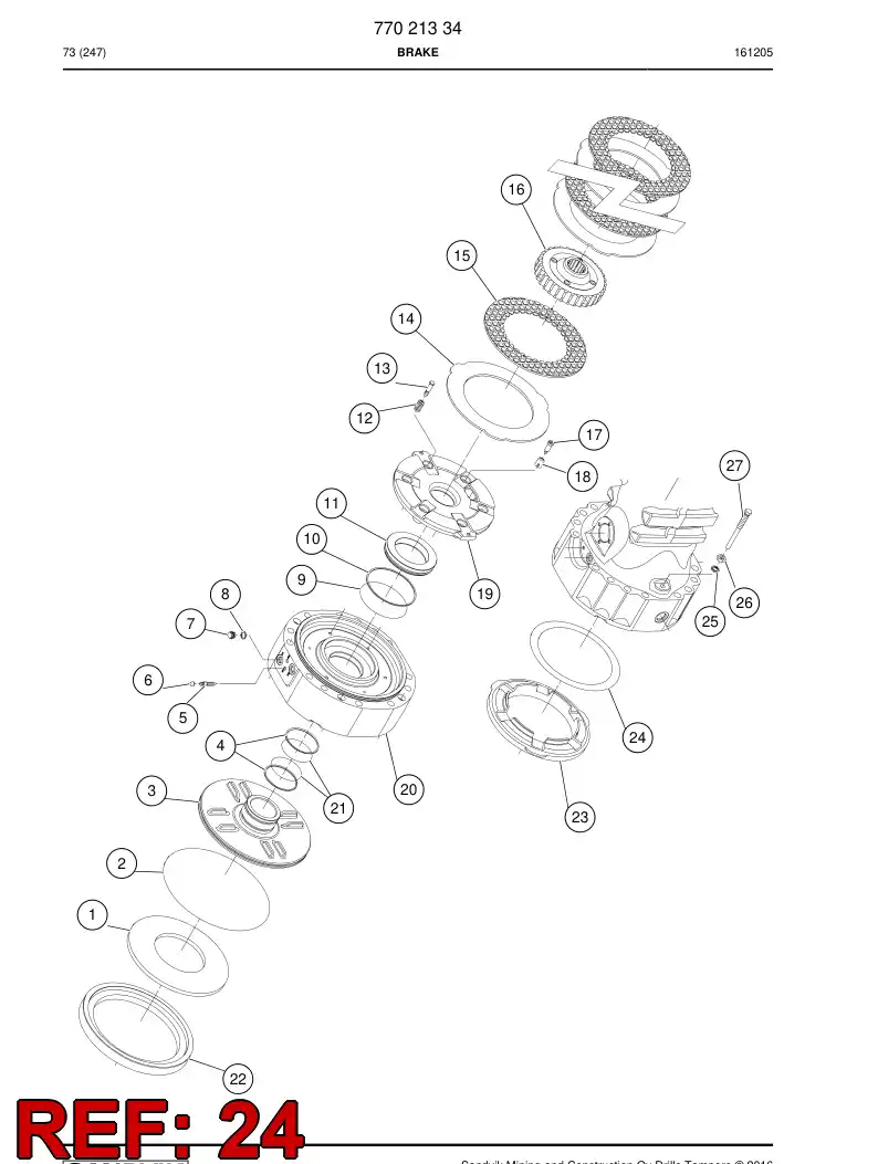 77021347 770 213 47 Shim - Sandvik Technical Drawing