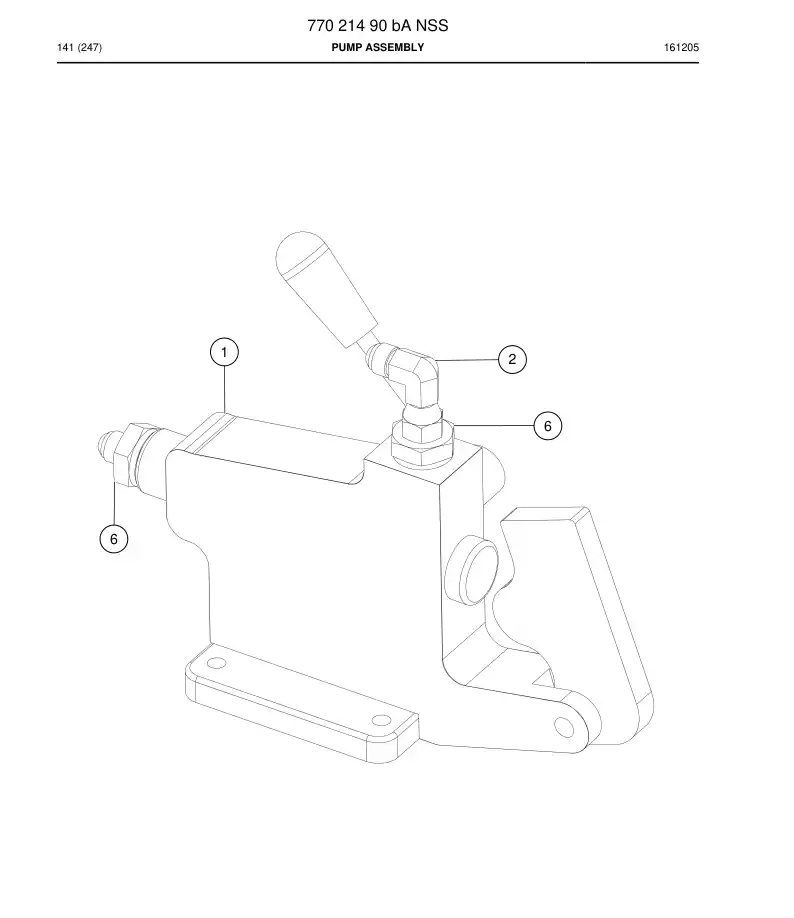 77021490b 770 214 90b Pump Assembly - Sandvik Technical Drawing