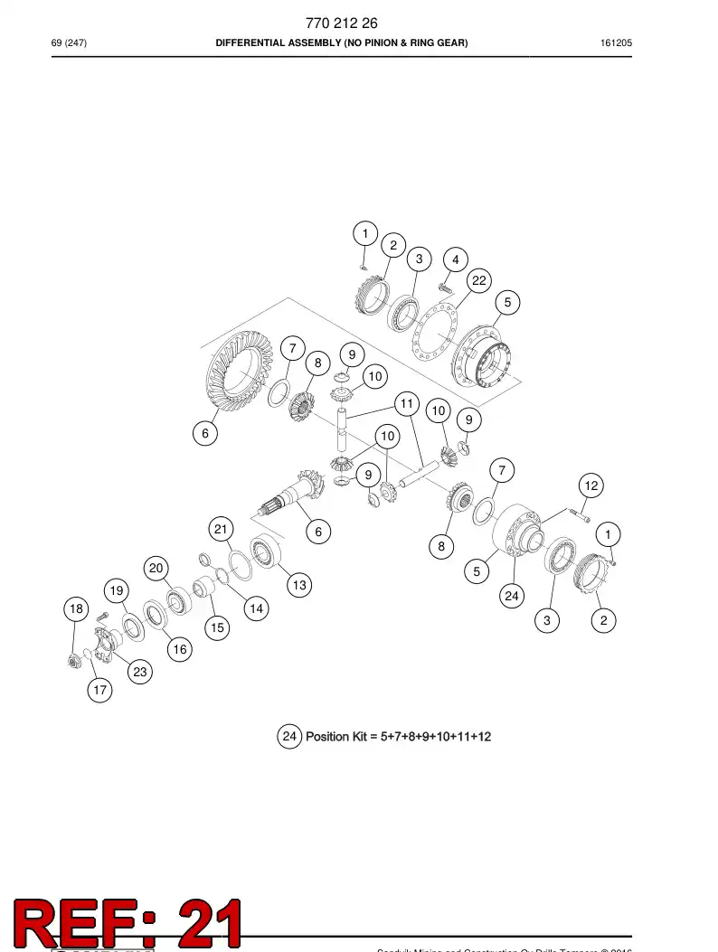 77022078 770 220 78 Shim Kit - Sandvik Technical Drawing