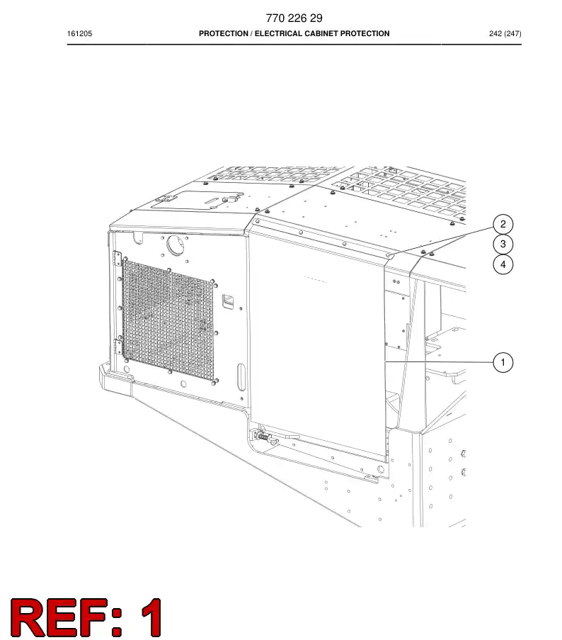 77022632 770 226 32 Protection - Sandvik Technical Drawing