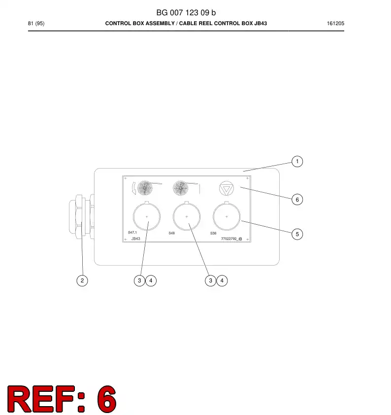 77022792 770 227 92 Decal - Sandvik Technical Drawing