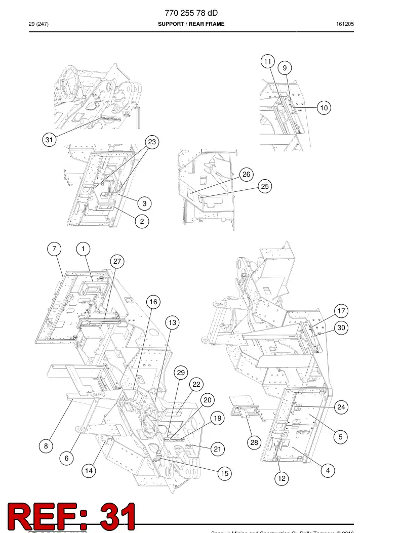77022894 770 228 94 Flange - Sandvik Technical Drawing