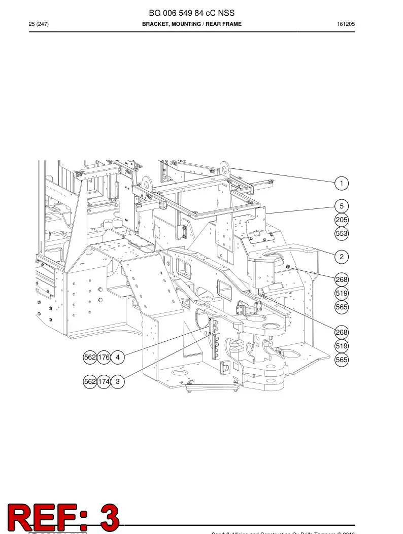 77022896 770 228 96 Flange - Sandvik Technical Drawing