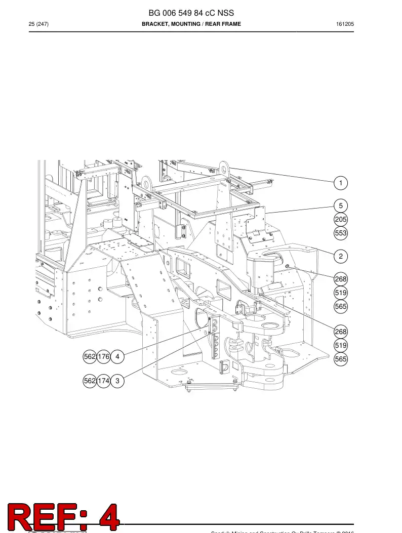 77022904 770 229 04 Flange - Sandvik Technical Drawing