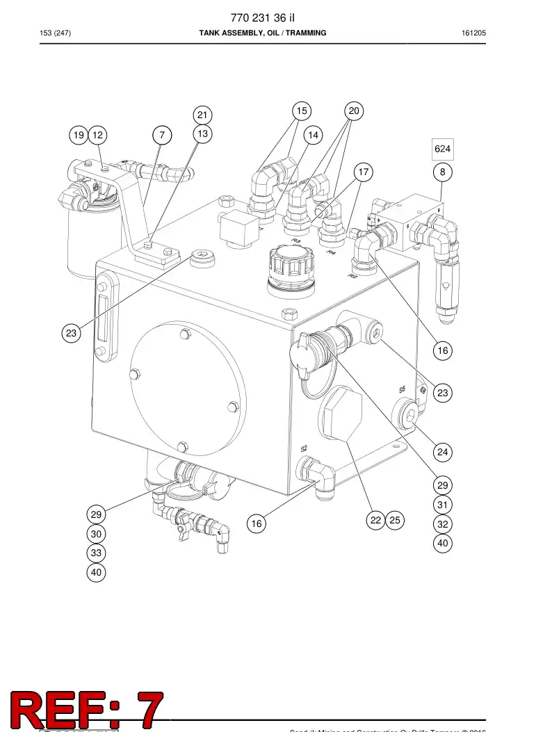 77023203b 770 232 03b Support - Sandvik Technical Drawing