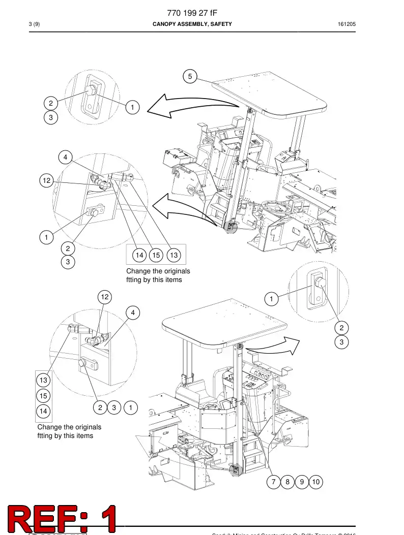 77023212b 770 232 12b AXLE FOR CANOPY DIA.30 - Sandvik Technical Drawing