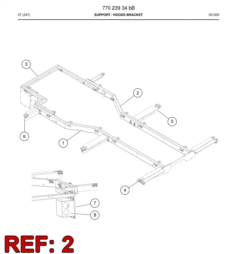 77023913a 770 239 13a Support - Sandvik Technical Drawing