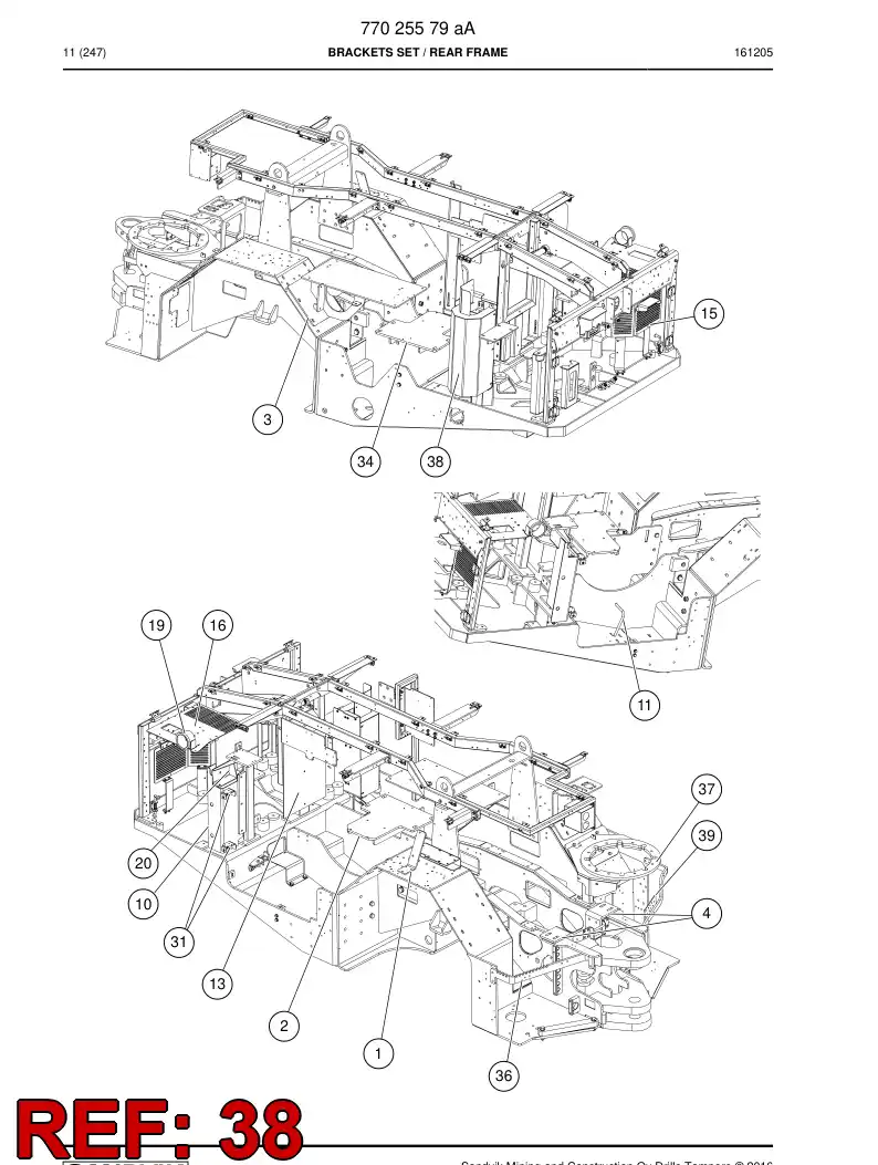 77024161 770 241 61 Sump - Sandvik Technical Drawing