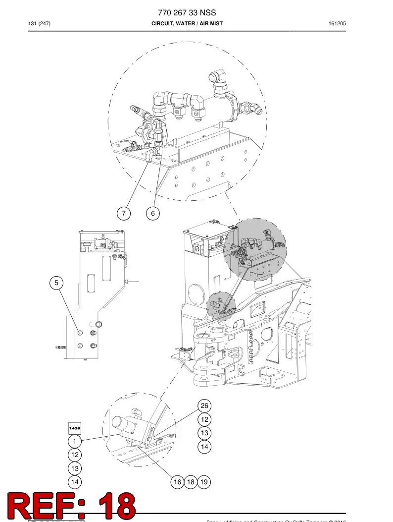 77024174 770 241 74 Fitting - Sandvik Technical Drawing
