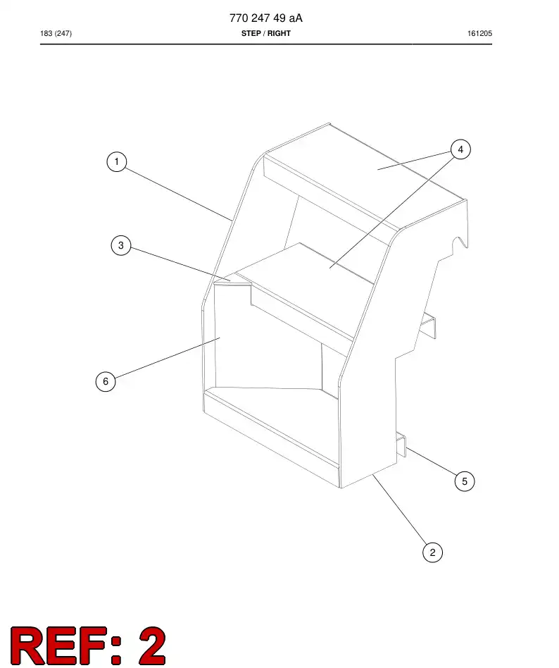 77024743 770 247 43 Plate - Sandvik Technical Drawing