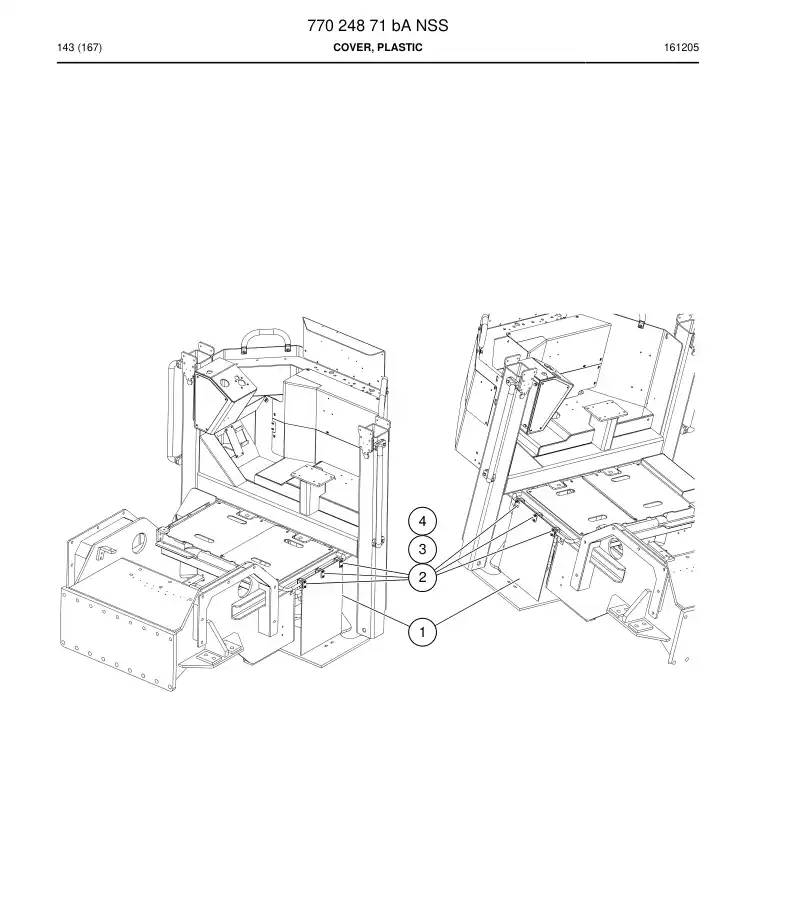 77024871b 770 248 71b Cover, Plastic - Sandvik Technical Drawing