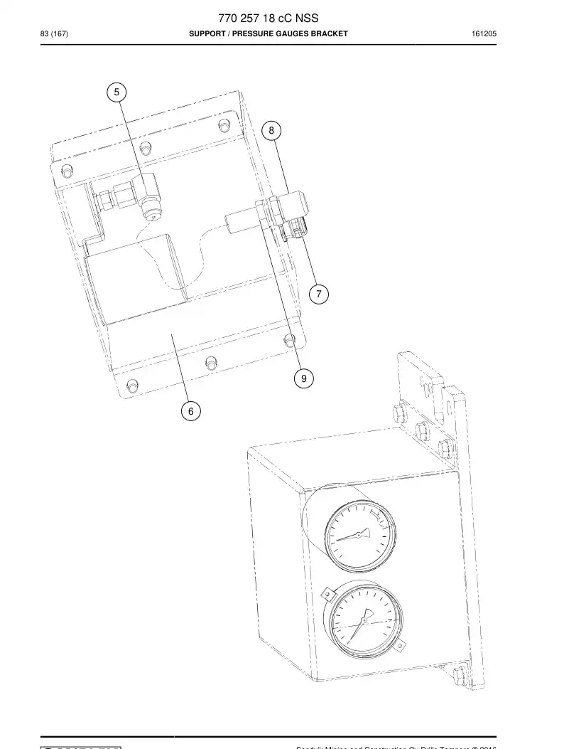 77025718c 770 257 18c Support - Sandvik Technical Drawing
