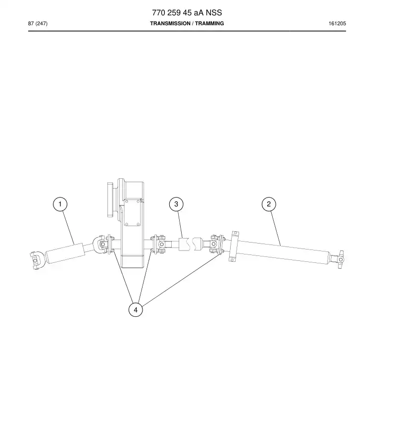 77025945a 770 259 45a Transmission - Sandvik Technical Drawing