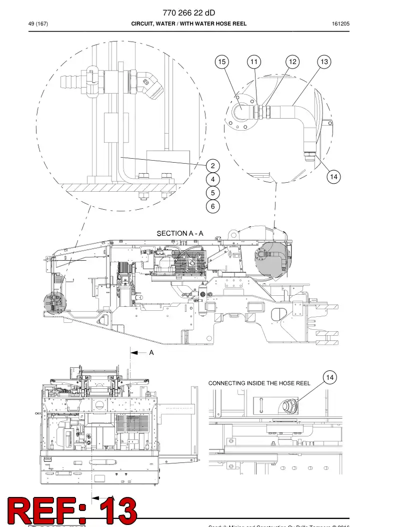 77026002 770 260 02 Pipe, Feeder - Sandvik Technical Drawing