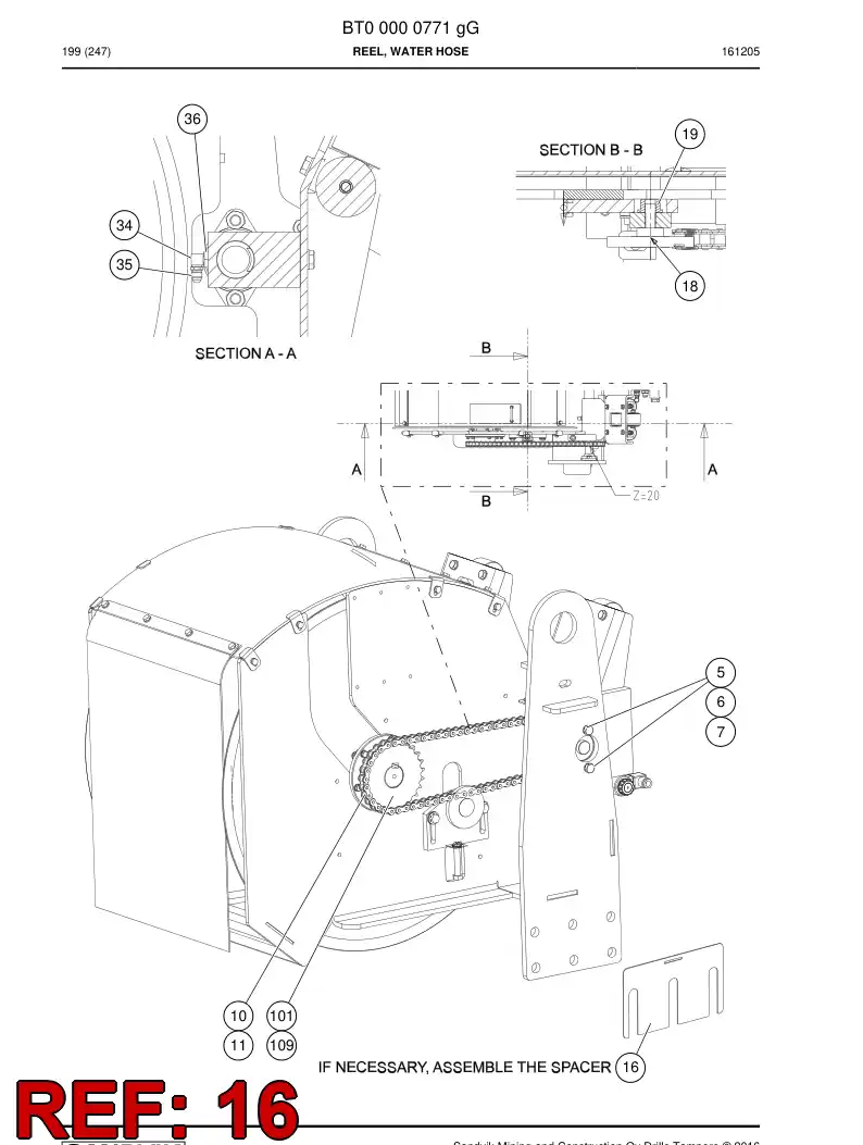 77026600 770 266 00 Plate - Sandvik Technical Drawing