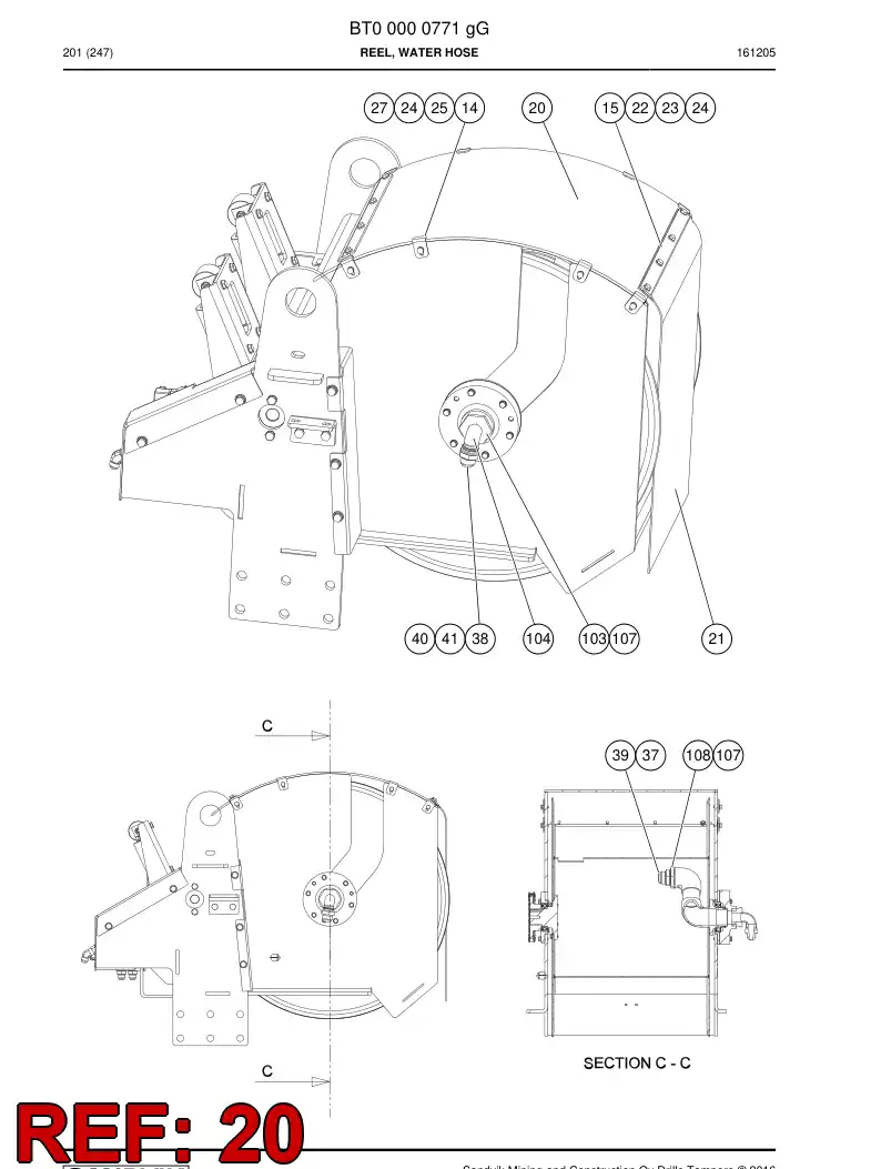 77026601b 770 266 01b Plastic, Protecting - Sandvik Technical Drawing