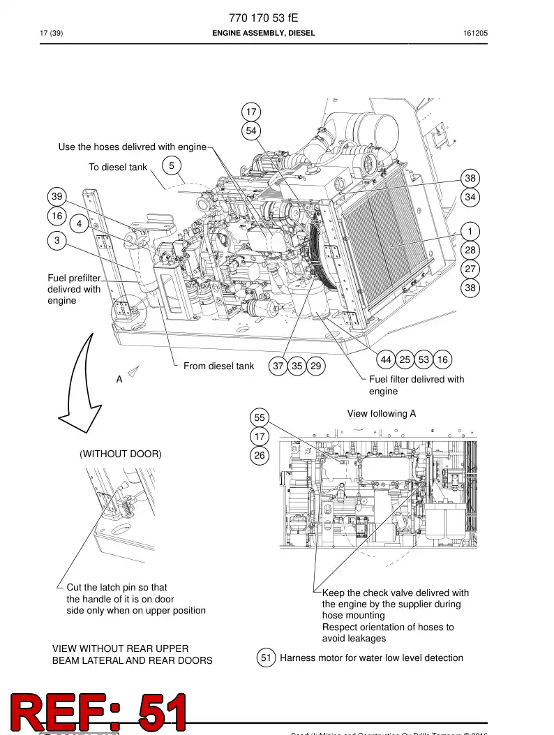 77027129 770 271 29 Harness - Sandvik Technical Drawing