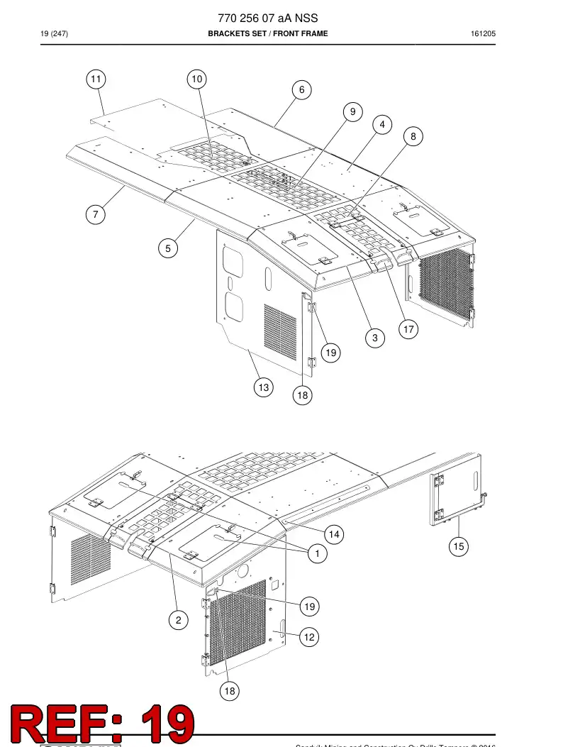 77027235 770 272 35 FASTENING LOOP - Sandvik Technical Drawing