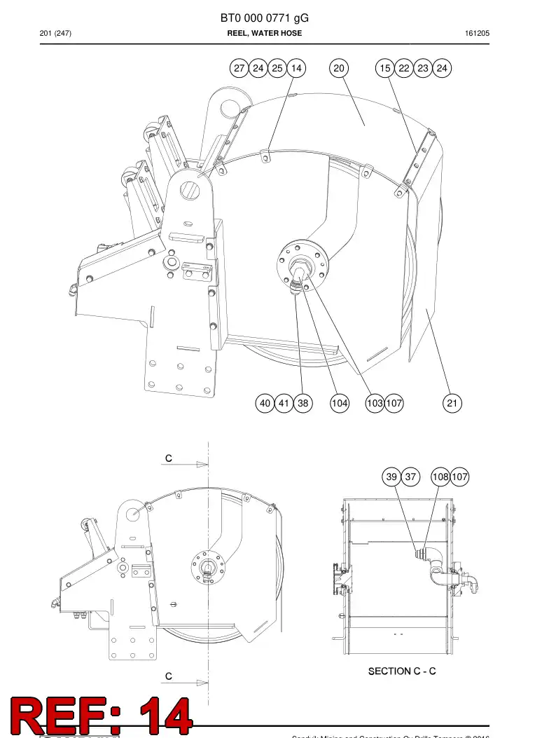 77027536c 770 275 36c Plate - Sandvik Technical Drawing