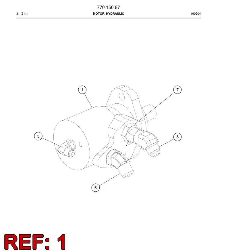 77750668a 777 506 68a Motor, Hydraulic - Sandvik Technical Drawing