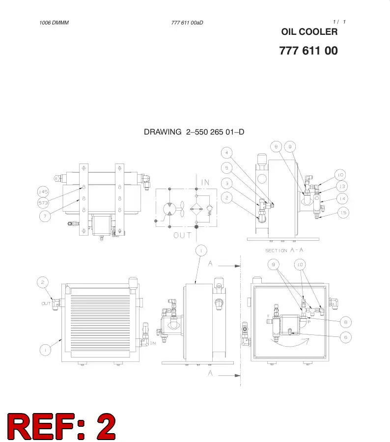 77761151 777 611 51 GEAR MOTOR - Sandvik Technical Drawing