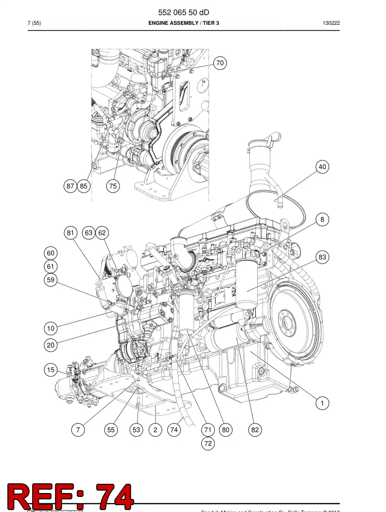 779474 779474 Hose - Sandvik Technical Drawing
